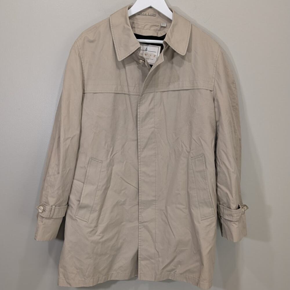 Vintage London Fog Towne Trench Coat Removable Lining Pockets Classic - Size 40R